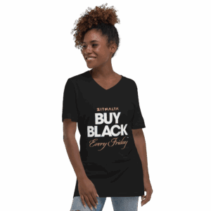 ZITNALTA™ BUY BLACK Every Friday™ Unisex V-Neck T-Shirt